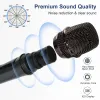 Microphones Wireless Microphone 2 Channels UHF Dual Handheld Dynamic Microphone with 2000mah Rechargeable battery for AMP Karaoke Wedding PA