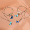 Charm Bracelets Blue Butterfly Pendant Chain Bracelet For Women Kpop Punk Street Link Armband Girl Party Jewelry Gifts Wholesale Items