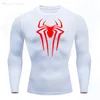 Compression Shirt Mens T-Shirt Long Sleeve Black Top Fitness Sunscreen Second Skin Quick Dry Breathable Casual long T-Shirt 4XL 240221