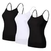 Women's Tanks 3pc Women Solid Tank Top Undershirts Adjustable Spaghetti Strap Casual Slim Fit Color Backless Female Camisole