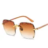 Lunettes de soleil MAYTEN lunettes De soleil sans monture De luxe pour femmes sans monture Transparent dégradé lunettes De soleil femme dames Oculos De Sol Feminino H24223