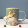 Muggar året för Cartoon Cup Mug Animal Shape Easter Gift Ceramic Shaped Coffee Tumbler