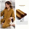 Women's Sleepwear Pajamas Woman Spring Autumn Cotton Long-sleeved Loungewear Autumn/winter Slim Set Women Can Worn Outside All-season Wear