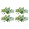 Decorative Flowers 4 Pcs Ring Rings Christmas Garland Artificial Leaf Wreath Wreaths Pe (plastic) Fake Plant The