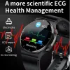 Montres Nouveau ECG + PPG santé montre intelligente hommes sang oxygène fréquence cardiaque montres IP68 étanche Fitness Tracker Smartwatch pour Huawei Xiaomi