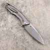 Promocja A2254 Flipper Flipper Solding Knife M390 Stone Wash Blade CNC TC4 TITANIUM ALOKIUM Outdoorowy EDC Pocisel Ball łożyska noża folder