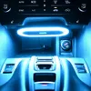 New Car Headlights Universal Car Interior Reading Light Roof Dome Lamp USB Charging Yellow Ice Blue Atmosphere Night Lamp Auto Interior Accessories