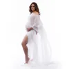 Soft Chiffon Fabric Maternity Pography Props Dress Studio Shooting Accessories Transparent Tulle Cloak Simple Modeling Fabric 240219