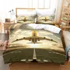 Ensembles de literie Housse de couette avion Aviation avion ciel polyester pour enfants adolescents nuages bleus et blancs décorations de chambre