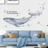 Wall Stickers Nordic Art Huge Whale For Living Room Bedroom Sofa Background Decor Removable Decals Home