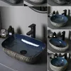 Bathroom Sink Faucets Table Basin Ceramic Washbasin Square Oval Wash Small Size Household Art