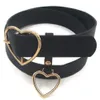 Black Belt Classic Heart Buckle Design New Fashion Women Faux Leather Heart Accessory Justerbart bälte Midjeband för Girls2334