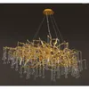 Lustres lumières pendentif LED lampe moderne branche de cristal éclairage de luxe Villa salon El ingénierie