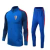 22 Kroatien National Football Team Vuxen Soccer Tracksuit Jacket Men Football Training Suit Kids som kör utomhusuppsättningar Hemsatser Log296p