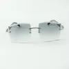 Style high-end designers sunglasses 3524022 cutting lens natural hybrid buffalo horns glasses size 58-18-140mm