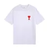 Marka mody AML niszowa projekt listu miłosnego haft haft okrągły szyję krótkoczestrwałe T-shirt Mężczyźni i kobiety duże pasujące T-Shirty8us