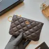 Luxury Designer Card Holder Caviar CC Wallet Leather Men Kvinnor rosa svarta vita plånböcker Kedja Key Pouch Coin Purses Cardholder With Box Passport Holders Lagy Gift