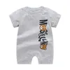 baby meisje romper zomer kleding baby geboren baby meisje ontwerper merk brief kostuum overalls kleding jumpsuit kinder bodysuit