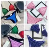 Tessuto di lusso Costume da bagno bikini sexy perizoma Triangolo Costume da bagno brasiliano Costume da bagno estivo Fasciatura Micro costumi da bagno da donna