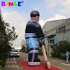 Großhandel 8mH (26ft) mit Gebläse Kundenspezifische aufblasbare Werbung für Hockeyspieler Modell Blow Up Sportsman Sculpture für die Dekoration von Wettkampfstätten