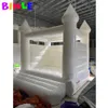 Groothandel 4,5x4,5m (15x15ft) volledig PVC opblaasbaar wit springkussen met ventilator commerciële kinderjumper uitsmijter voor verjaardagsfeestjes