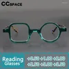 Solglasögon R49307 Lady Trend Asymmetrical Acetate Reading Glasses Men High Quality Retro Optical Presbyopic Eyewear Dioptric 50- 300
