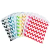 1000pcs 5x7 Inches Wave Striped Pattern Gift Paper Bags DIY Decoration Packaging Cute Holiday Wedding Christmas Favor Candy Treat Bags