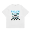 Robe de niche de Los Angeles, T-shirt à manches courtes, ample et à la mode, avec Rhude Star