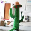 wholesale 4mH (13.2ft) Great handmade advertising inflatable cartoon cactus air blown artificial plants character for party event show decoration toys sports