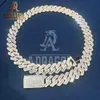 Custom Wholesale Drop Shipping Hip Hop Necklace Sier 8Mm 10Mm 12Mm Iced Out VVS Moissanite Cuban Link Chain For Men