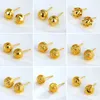 Dangle Earrings 20 Styles Classical 24K Gold Plating Ear Studs Women Girl Trendy Gilding Charm Flower Ball Earring Jewelry 2024