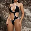 Damskie stroje kąpielowe 2024 Hollow Sexy Women Style One Piece Swimsuit Monokini Maio Biquini Badpak Mujer Trikini Maillot