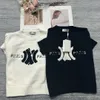 Designer Women's T-Shirt Colourful Flocking Letter Logo Fashion Versatile Summer Women's Casual Slim Knitted Short Sleeve Y2k Shirts