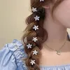 Pinces à cheveux tressées, 10 pièces, petits boutons à fleurs, épingle à cheveux pour le style quotidien, Mini griffes de voyage adaptées, accessoires