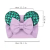 Hair Accessories Cute Big Bow Wide Baby Girls Headbands Sequined Mouse Ear Girl 59 Colors Holidays Makeup Hairbands Drop Delivery Ki Dhpnh