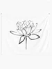 Arazzi Calligrafia fiore di loto (nero) Arazzo Simpatico arredamento per la camera Decorazione per appendere alla parete della camera da letto