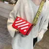 Bolso de hombro pequeño cuadrado a rayas de alta capacidad para mujer, bolso de mensajero de ocio a la moda G220422221v