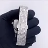 Niestandardowe VVS Moissanite Mechanical Watch Pass Tester Diamond Bagieette 925 Srebrny złoto Plaked Luksusowa biżuteria