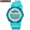 Panars Watch Boys Student Girls Waterproof Sports LED Digital Strefwatch kolorowy modny zegarek sportowy dla dzieci249v