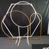 Party Decoration Wrought Iron Arches Round Backdrop Hexagonal Arch Stand Birthday Diy Decor Stage Circle Baby Shower Flower Balloon Dhnbh