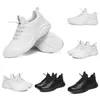 Högkvalitativ löparskor för män Kvinnor Triple Black White Leather Platform Sportsneakers Mens Trainers Hemlagad märke