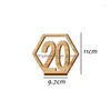 Party Decoration 20st Woode Hexagonal Table Seat Number Signs For Wedding Birthday Banket Decor 1-40 Digital Sign Drop Delivery H DH6OX