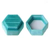 Jewelry Pouches Gorgeous Vintage Geometric Ring Boxes For Proposals Wedding Hexagon Holder