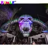 wholesale 4.7mWx3mH (15.5x10ft) with blower sale giant horror bending inflatable halloween skull hanging head skeleton for party decoration