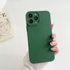 iPhone 15 Pro Max Designer Flower Phone Case pour Apple 14 plus 13 12 11 XS XR Luxury Soft TPU Silicone à imprimé floral Solid Candy Color Back Coque Fundas Alpine Green