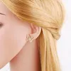 Stud Earrings FLOLA Exquisite CZ Crystal Butterfly For Women White Pearl Mini Ear Studs Gold Plated Gifts Erss24