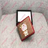 new arrive 2021 bear pattern wallet famous Designer men short wallet for card holder266y