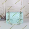 Nuove sponnetti di design Lettere colorate lettere colorate Catena della borsa Rainbow Cross Body Latice Diamond Diamella a tracolla One Spalla Donne