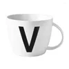 Muggar White Cup Black Limited Words Ceramics Coffee Mug Milk Te Office Cups Drinkware Gåvan till vänner och familjer