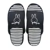 Slippers Sandals Leather Slide Slide Clipper Clip heels chunky cheels flop flop for women striped beach size 36-42